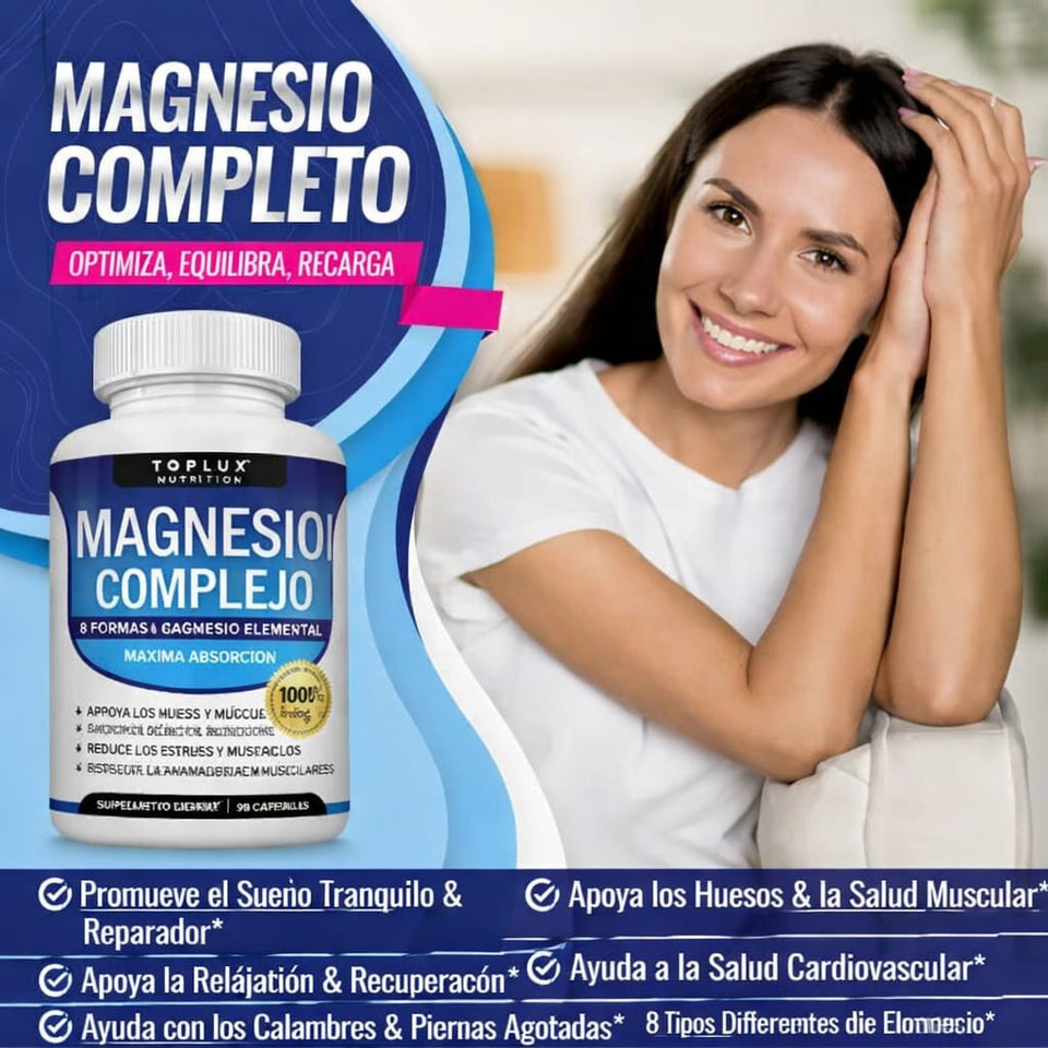 ✅ "MAGNESIUN COMPLEX 8 EN 1 :FORMULA ORIGINAL" 90 Cápsulas