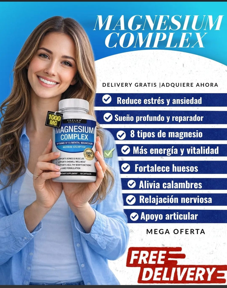 ✅ "MAGNESIUN COMPLEX 8 EN 1 :FORMULA ORIGINAL" 90 Cápsulas